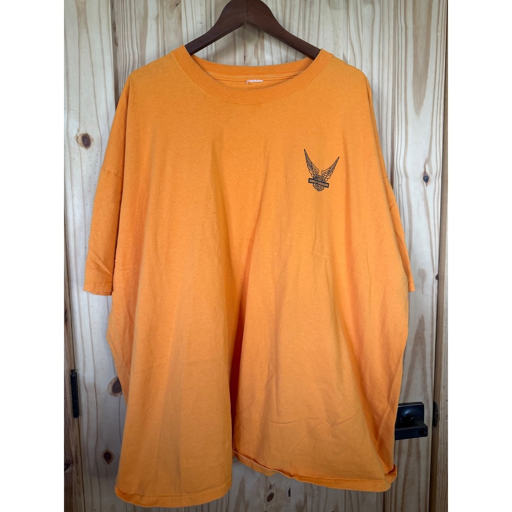 Harley Davidson Orange Graphic T-Shirt XXL Live To Ride Short Sleeve Mens Tee
